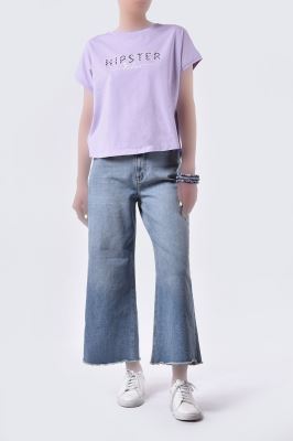 تیشرت آستین کوتاه چاپی زنانه