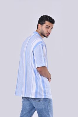 پیراهن آستین کوتاه راه راه مردانه