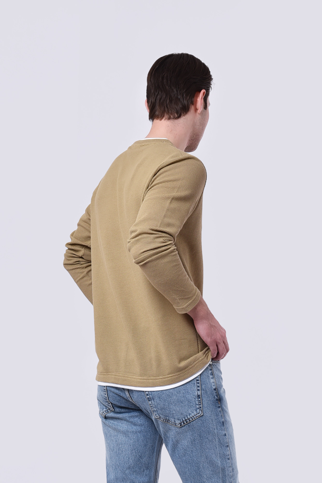 تیشرت آستین بلند ساده مردانه