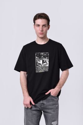 تیشرت آستین کوتاه چاپی مردانه