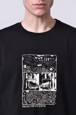 تیشرت آستین کوتاه چاپی مردانه