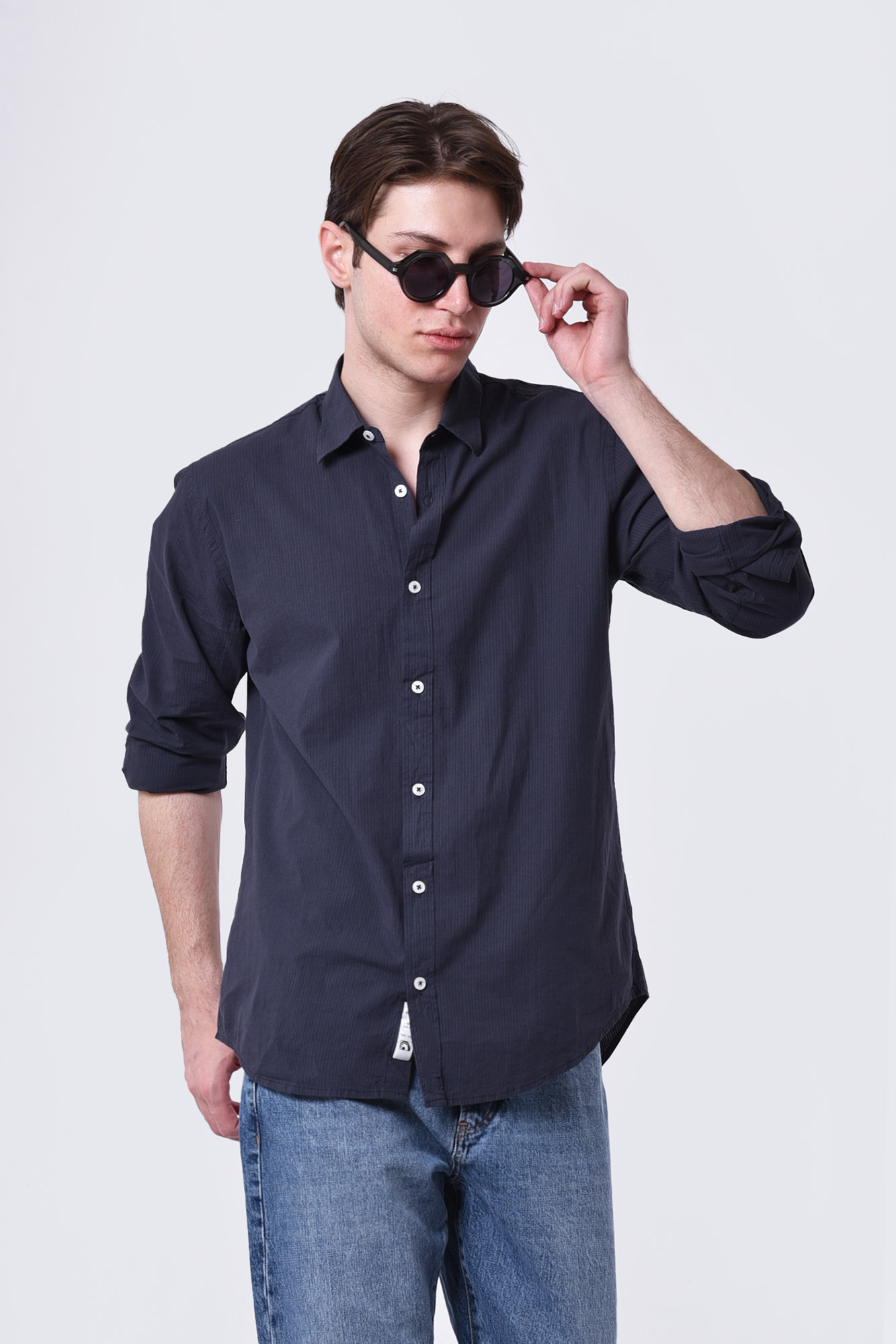 پیراهن آستین بلند راه راه مردانه