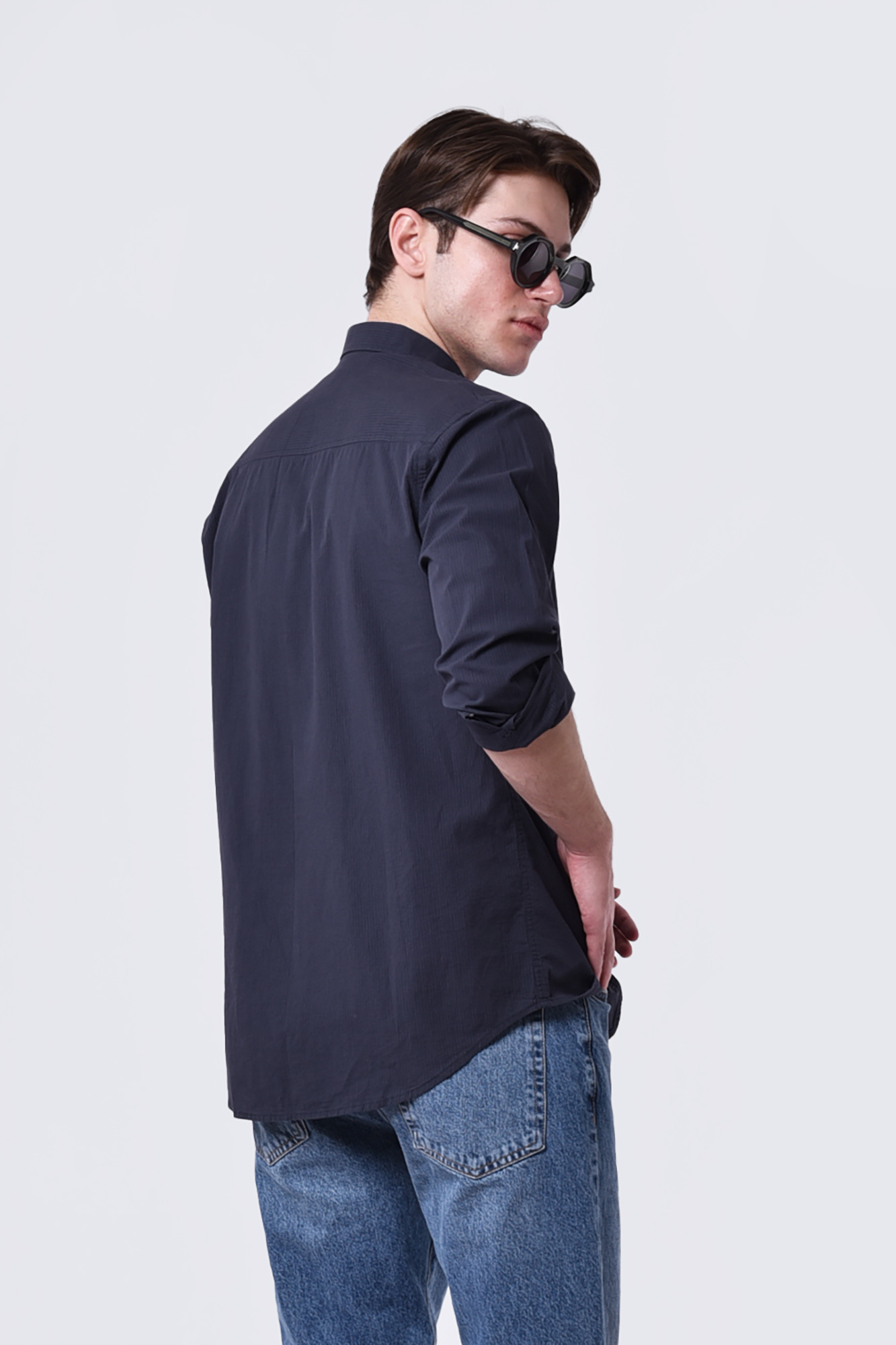 پیراهن آستین بلند راه راه مردانه