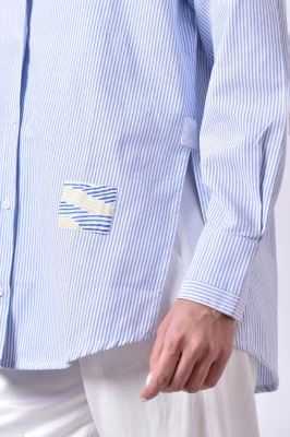 مانتو غیر رسمی راه راه زنانه