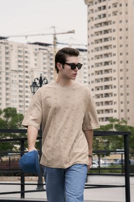 تیشرت آستین کوتاه طرحدار مردانه