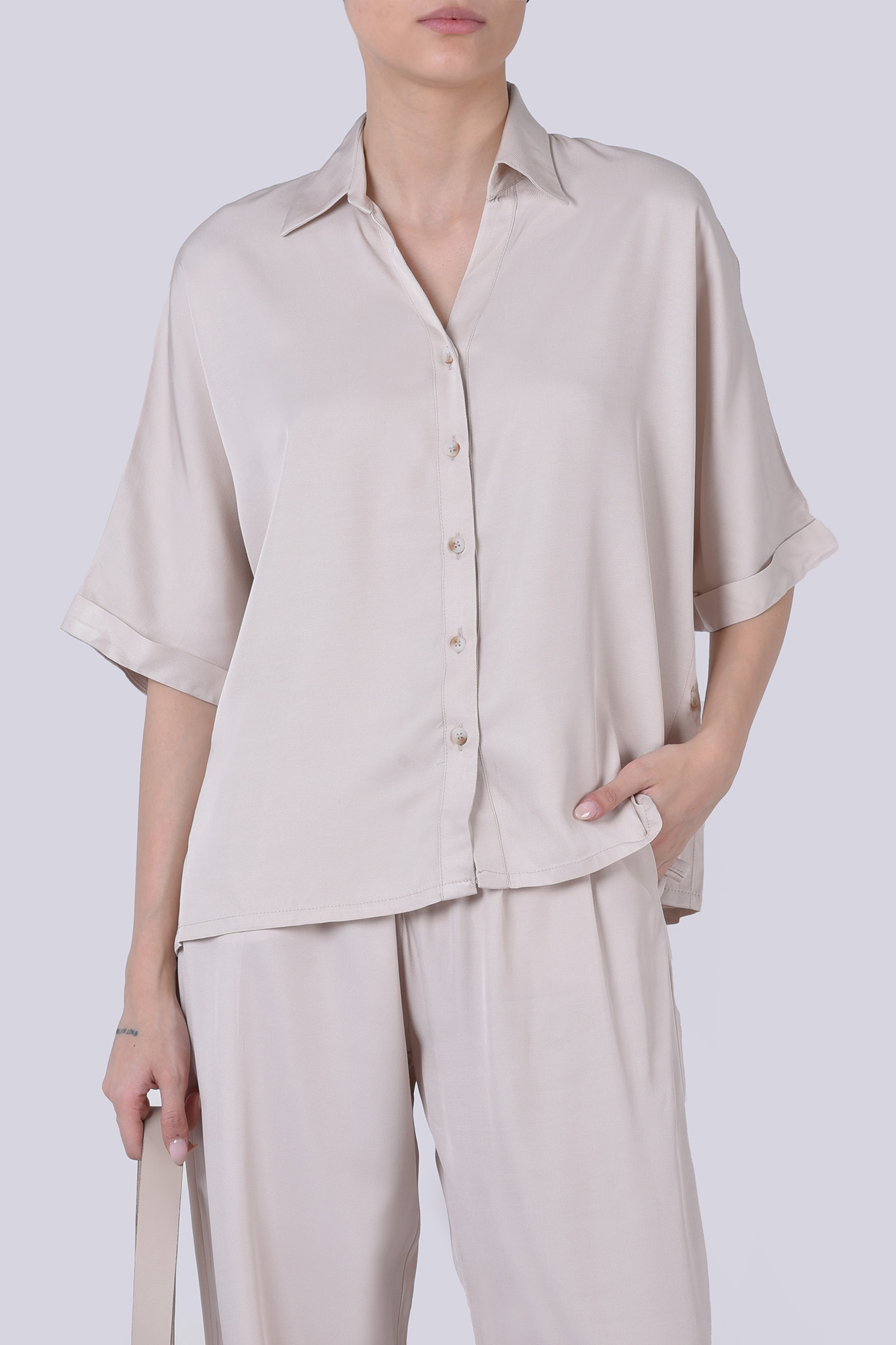 شومیز آستین کوتاه ساده زنانه