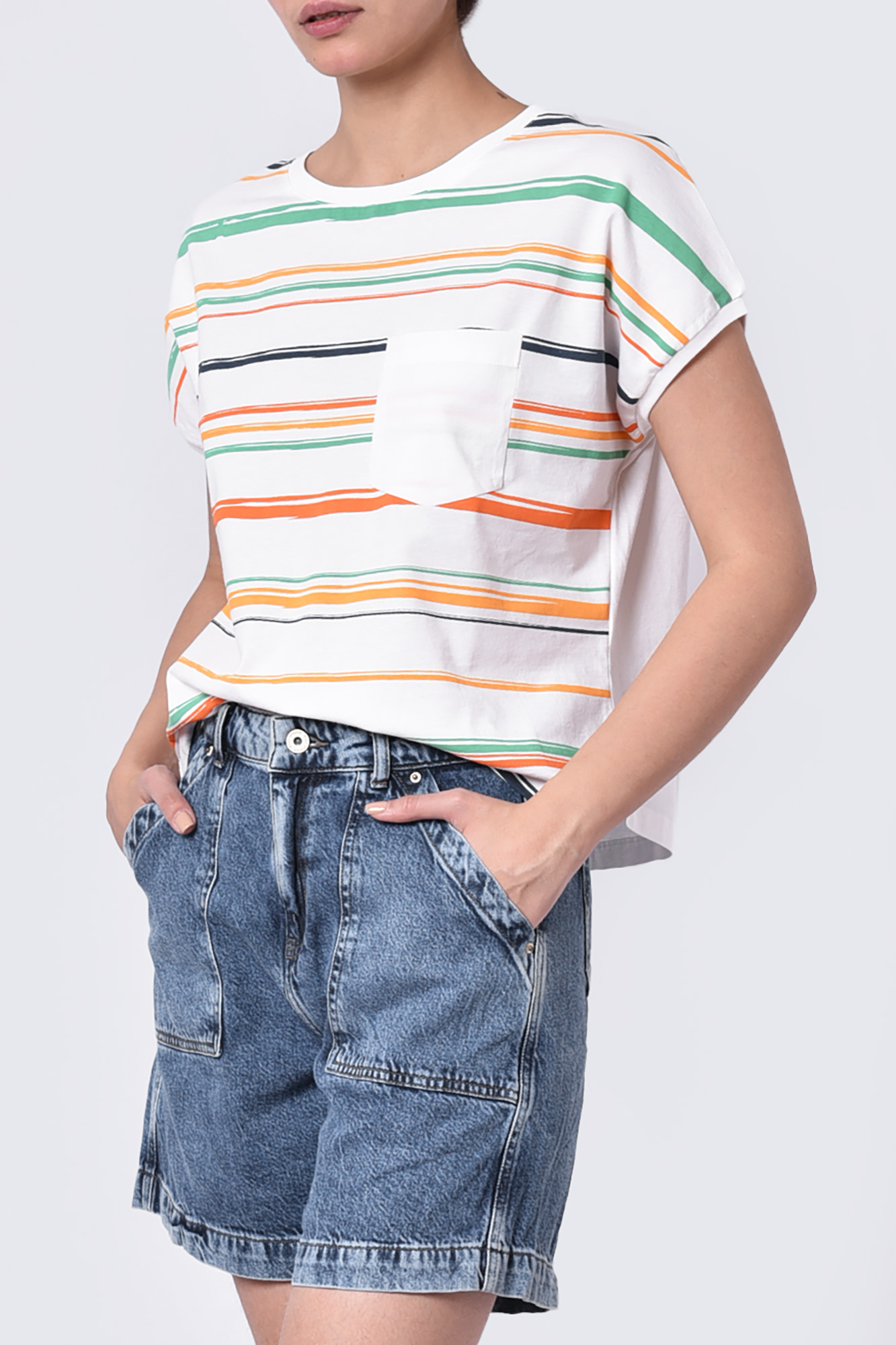 تیشرت آستین کوتاه چاپی زنانه