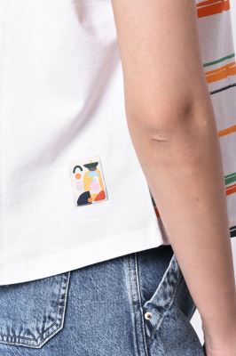 تیشرت آستین کوتاه چاپی زنانه