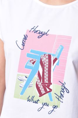 تاپ تیشرتی چاپی زنانه