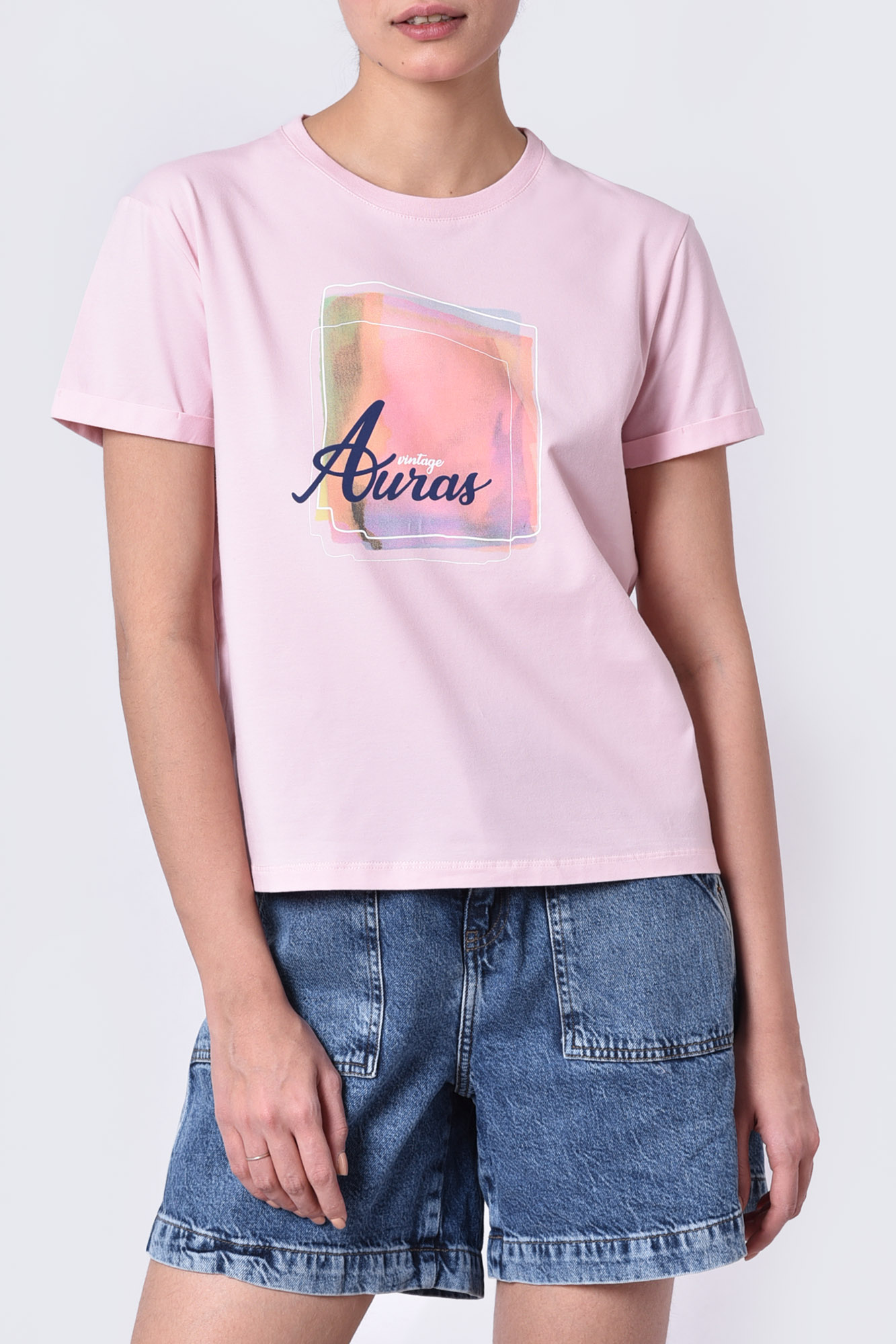 تیشرت آستین کوتاه چاپی زنانه