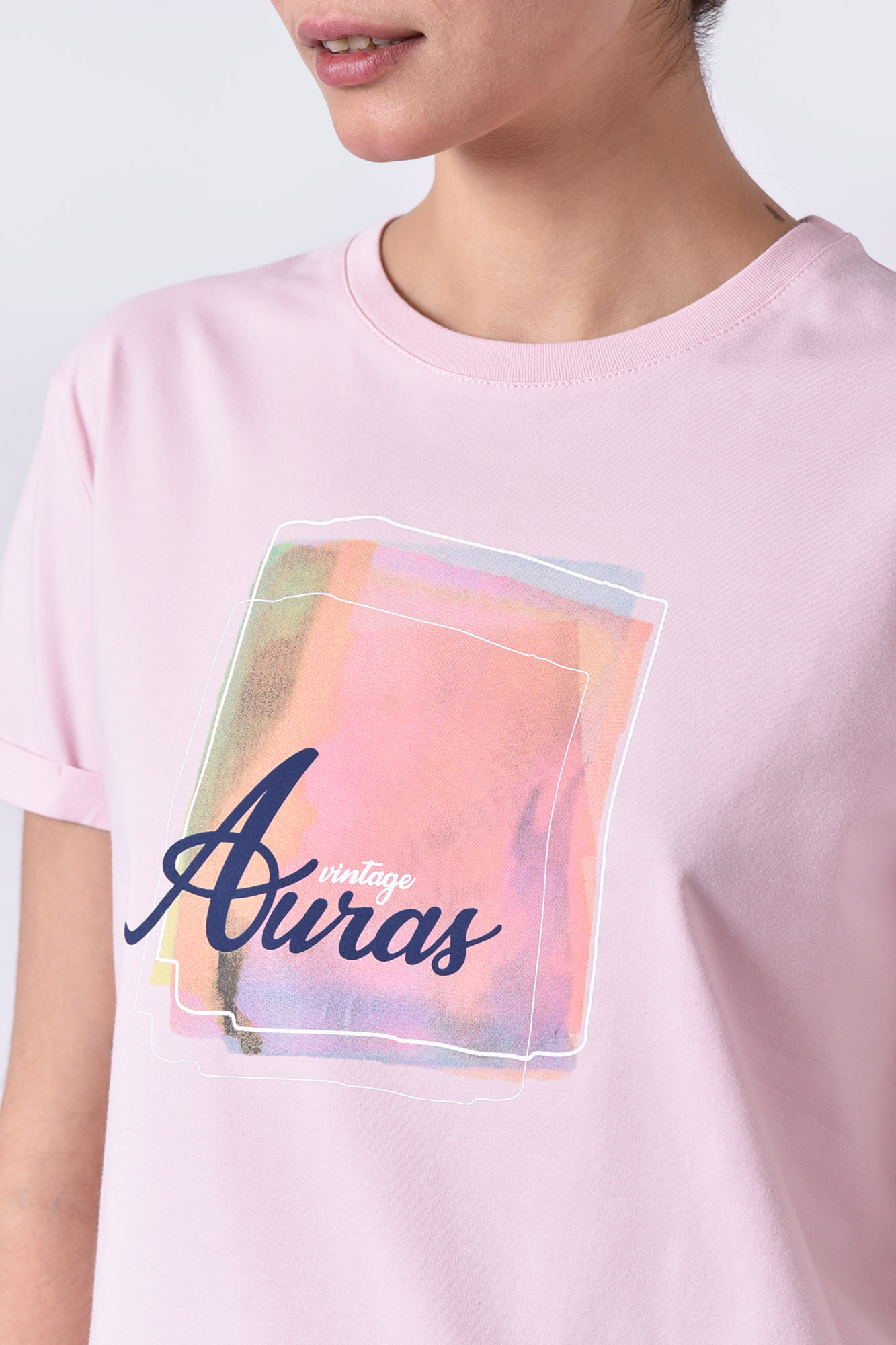 تیشرت آستین کوتاه چاپی زنانه