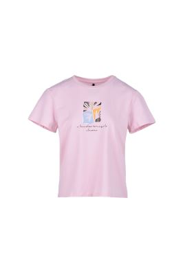 تیشرت آستین کوتاه چاپی زنانه