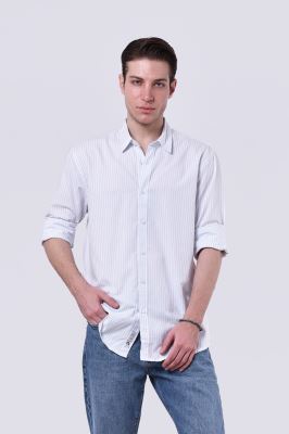 پیراهن آستین بلند راه راه مردانه