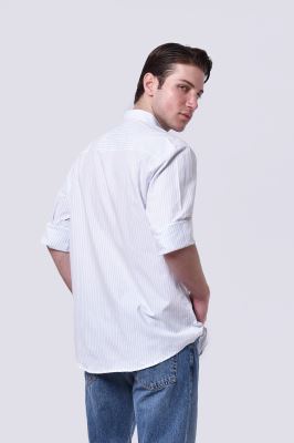 پیراهن آستین بلند راه راه مردانه