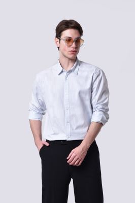 پیراهن آستین بلند راه راه مردانه