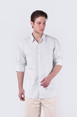 پیراهن آستین بلند راه راه مردانه