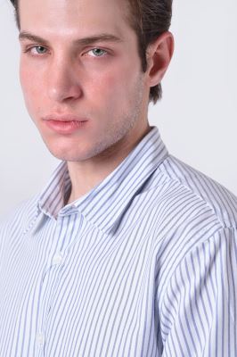 پیراهن آستین بلند راه راه مردانه