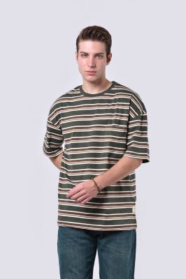 تیشرت آستین کوتاه راه راه مردانه