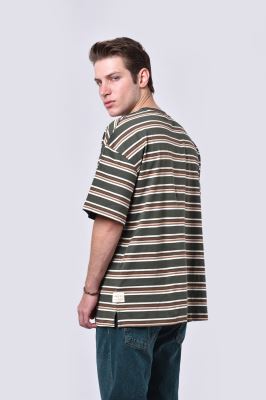 تیشرت آستین کوتاه راه راه مردانه