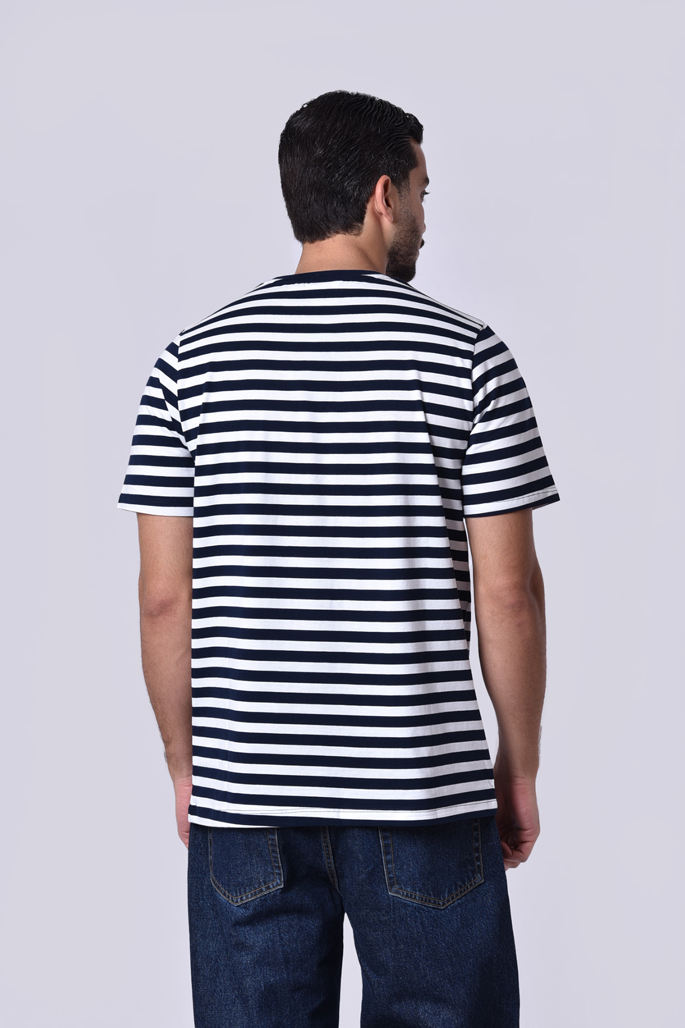 تیشرت آستین کوتاه راه راه مردانه