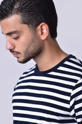 تیشرت آستین کوتاه راه راه مردانه