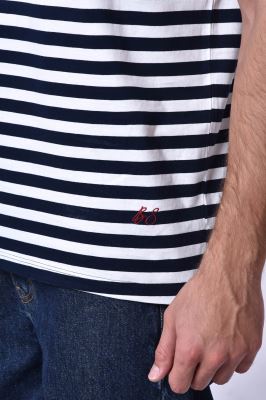 تیشرت آستین کوتاه راه راه مردانه