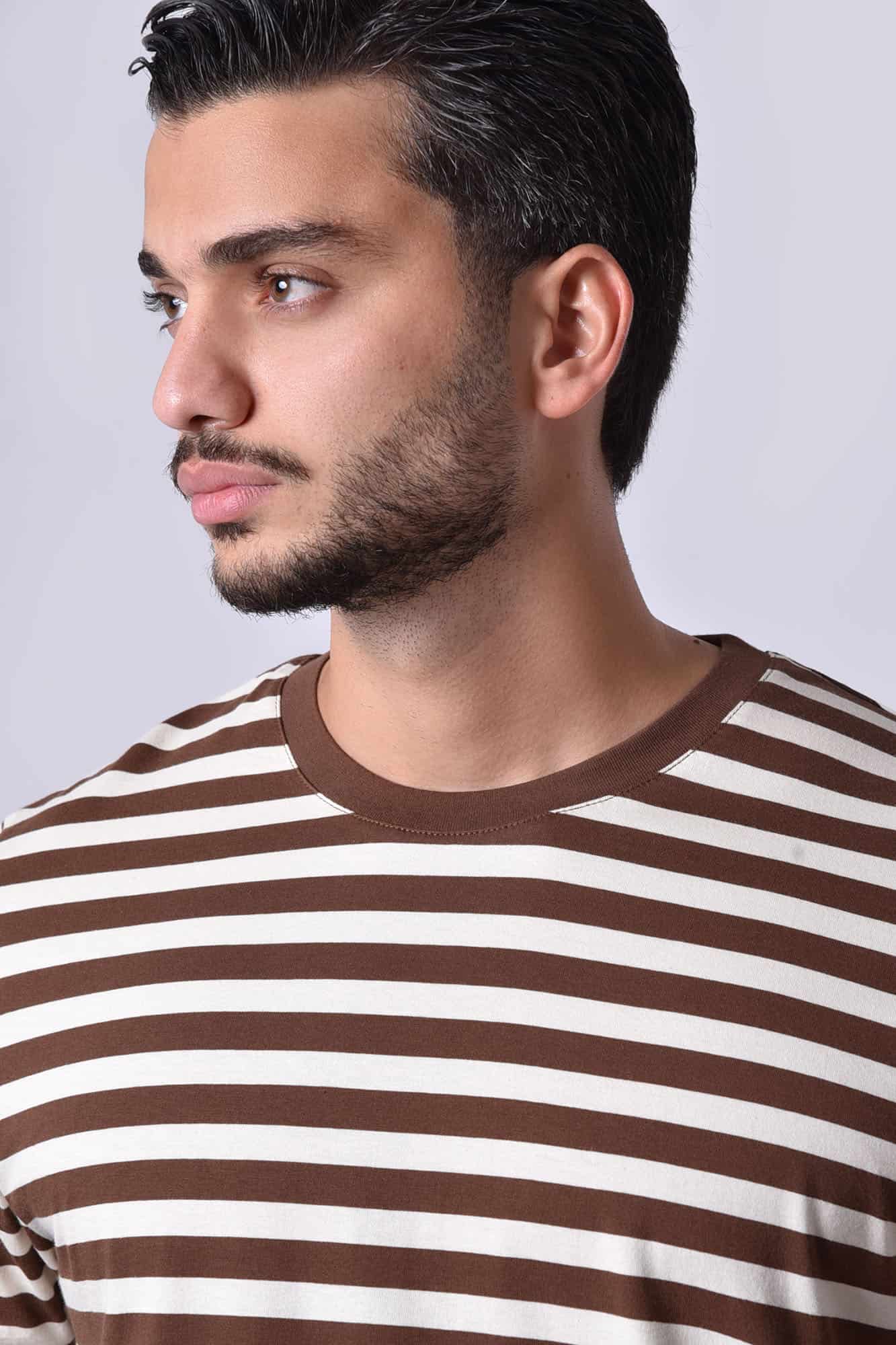 تیشرت آستین کوتاه راه راه مردانه