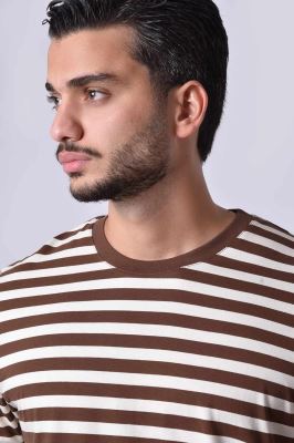 تیشرت آستین کوتاه راه راه مردانه