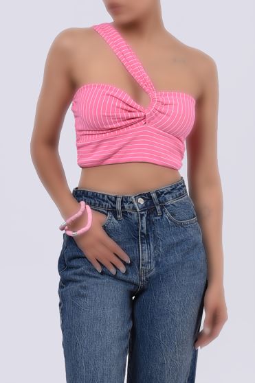 تاپ تیشرتی راه راه زنانه