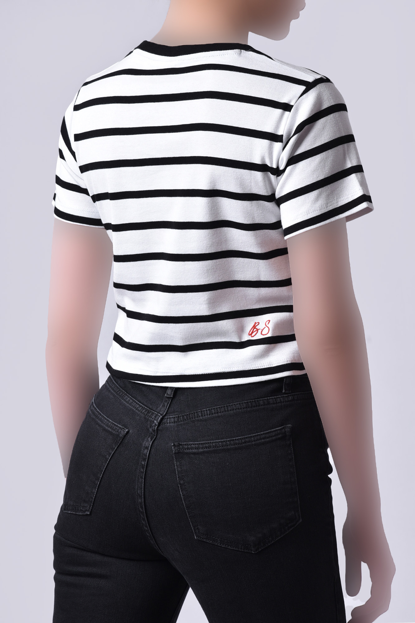 تیشرت آستین کوتاه راه راه زنانه