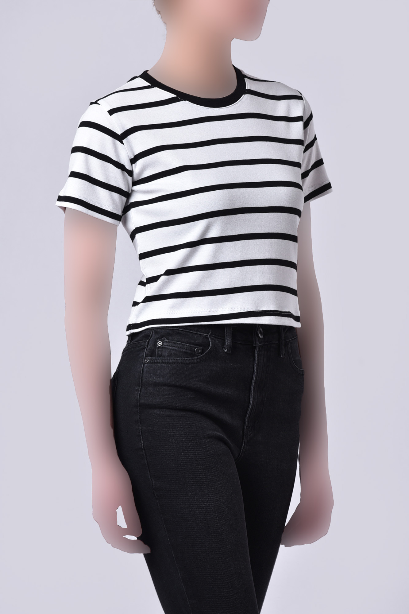 تیشرت آستین کوتاه راه راه زنانه