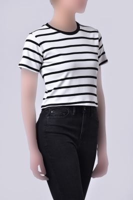 تیشرت آستین کوتاه راه راه زنانه