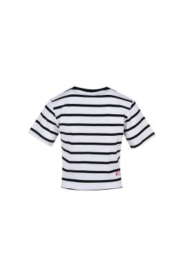 تیشرت آستین کوتاه راه راه زنانه