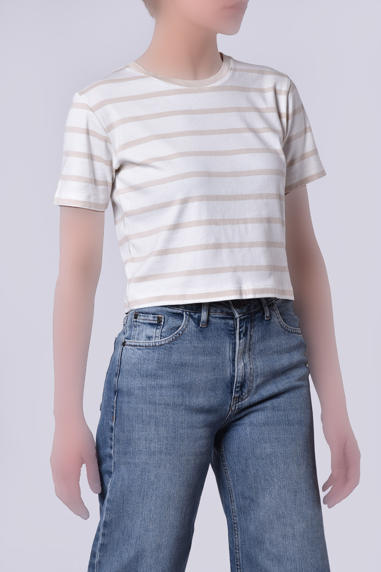 تیشرت آستین کوتاه راه راه زنانه