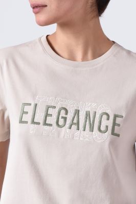 تیشرت آستین کوتاه گلدوزی زنانه