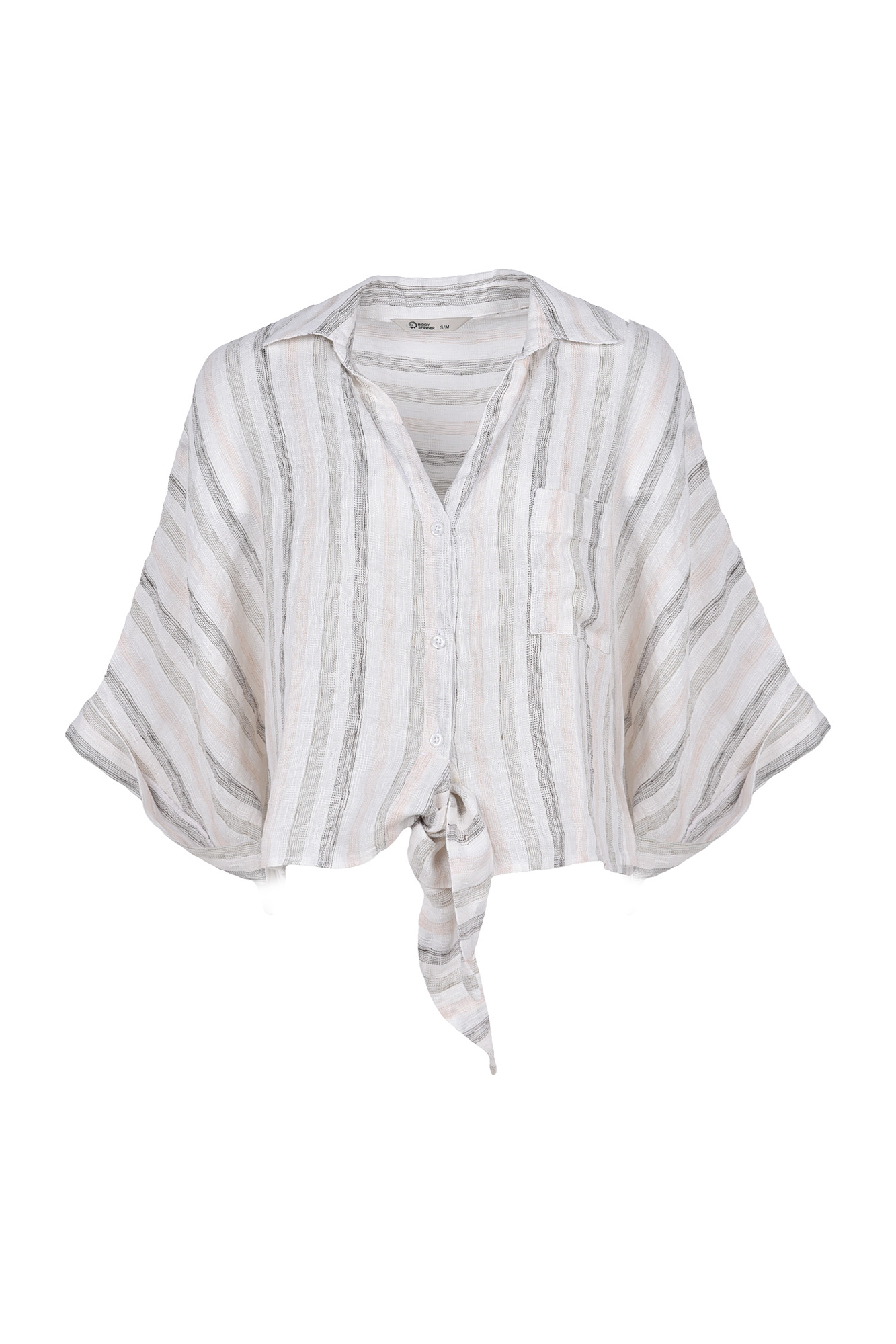 شومیز آستین کوتاه راه راه زنانه