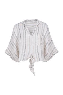 شومیز آستین کوتاه راه راه زنانه