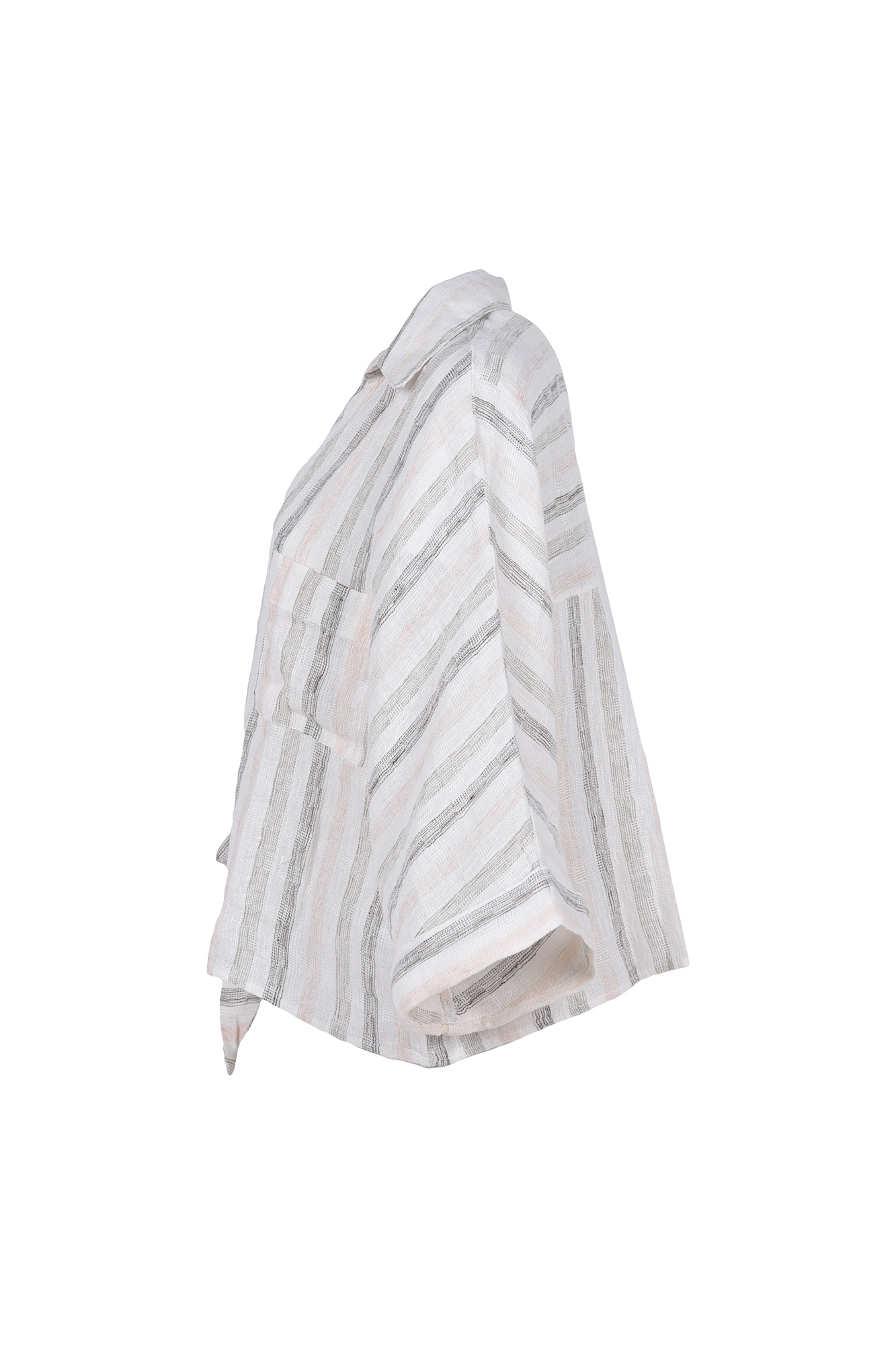 شومیز آستین کوتاه راه راه زنانه