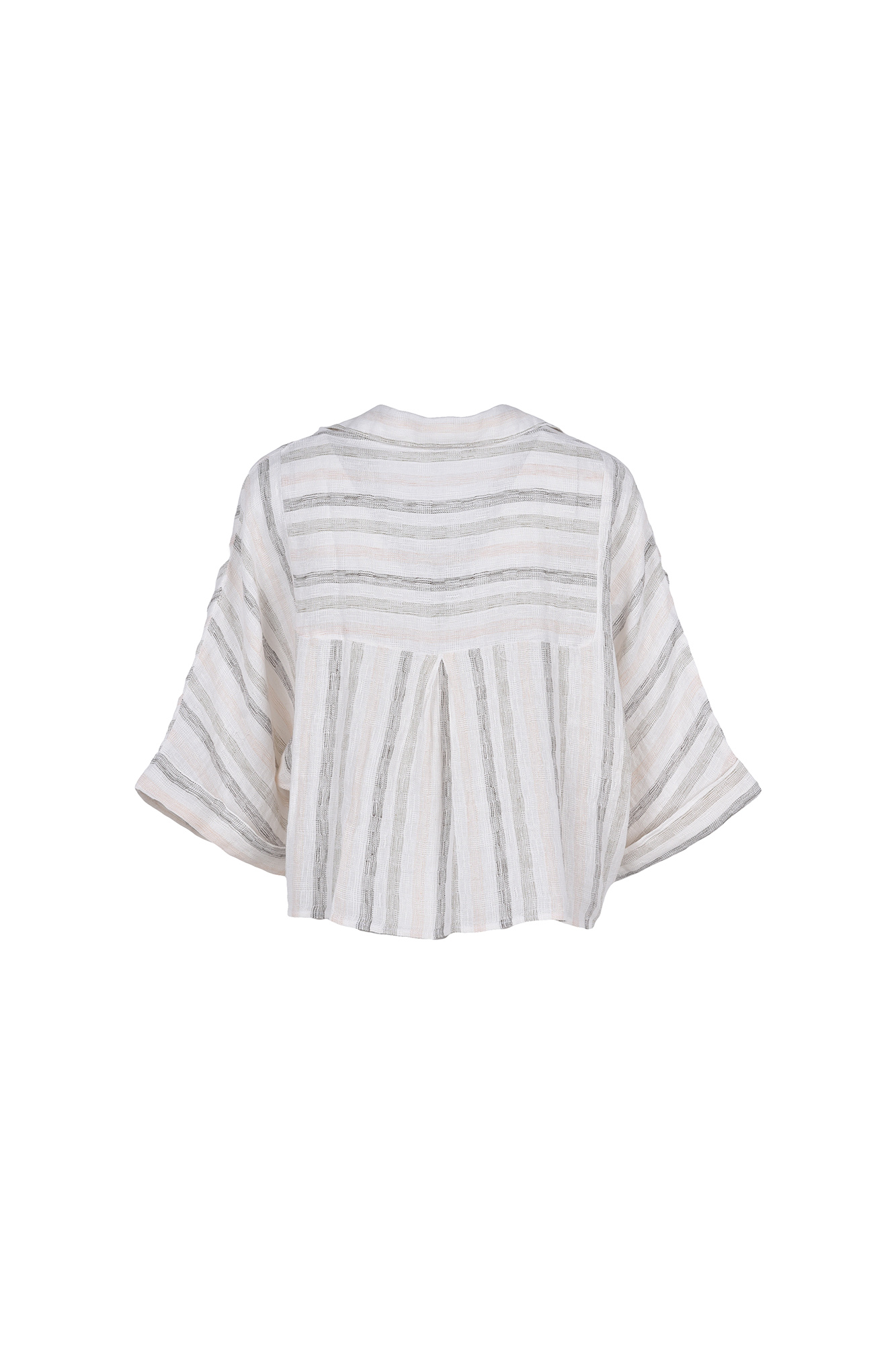 شومیز آستین کوتاه راه راه زنانه