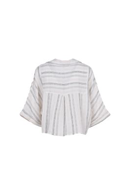 شومیز آستین کوتاه راه راه زنانه