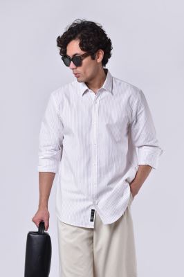 پیراهن آستین بلند راه راه مردانه