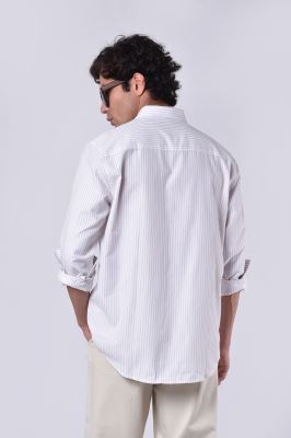 پیراهن آستین بلند راه راه مردانه