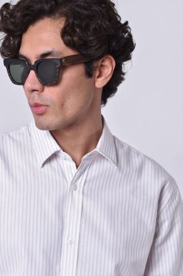 پیراهن آستین بلند راه راه مردانه