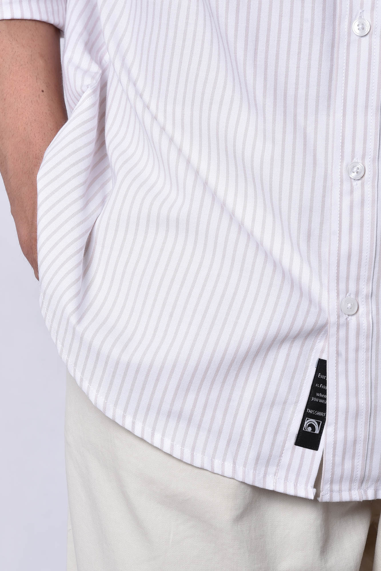 پیراهن آستین بلند راه راه مردانه