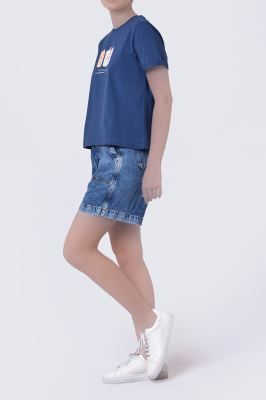 تیشرت آستین کوتاه چاپی زنانه