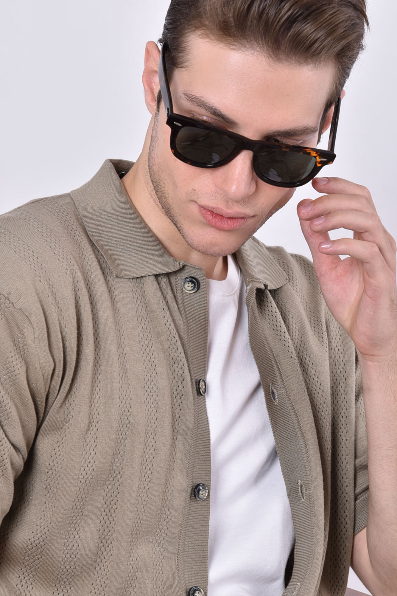 پیراهن بافت ساده مردانه