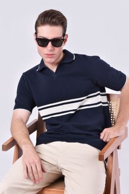 پولوشرت بافت طرحدار مردانه