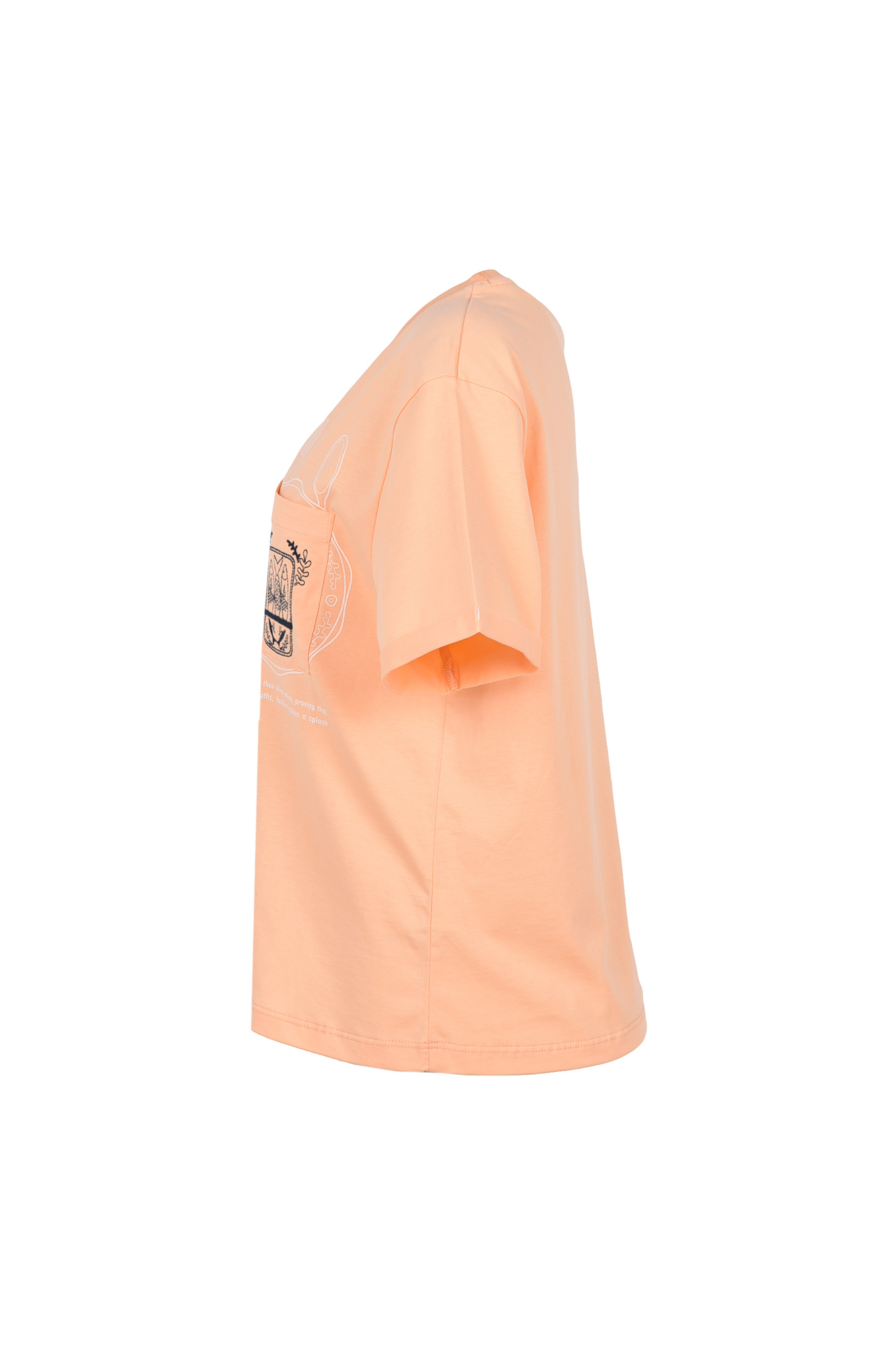 تیشرت آستین کوتاه چاپ و گلدوزی زنانه