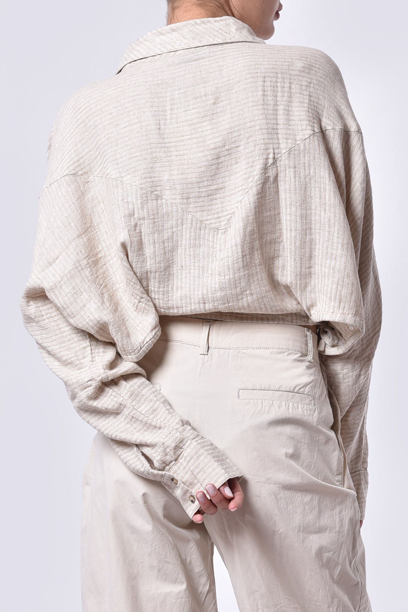 شومیز آستین بلند راه راه زنانه