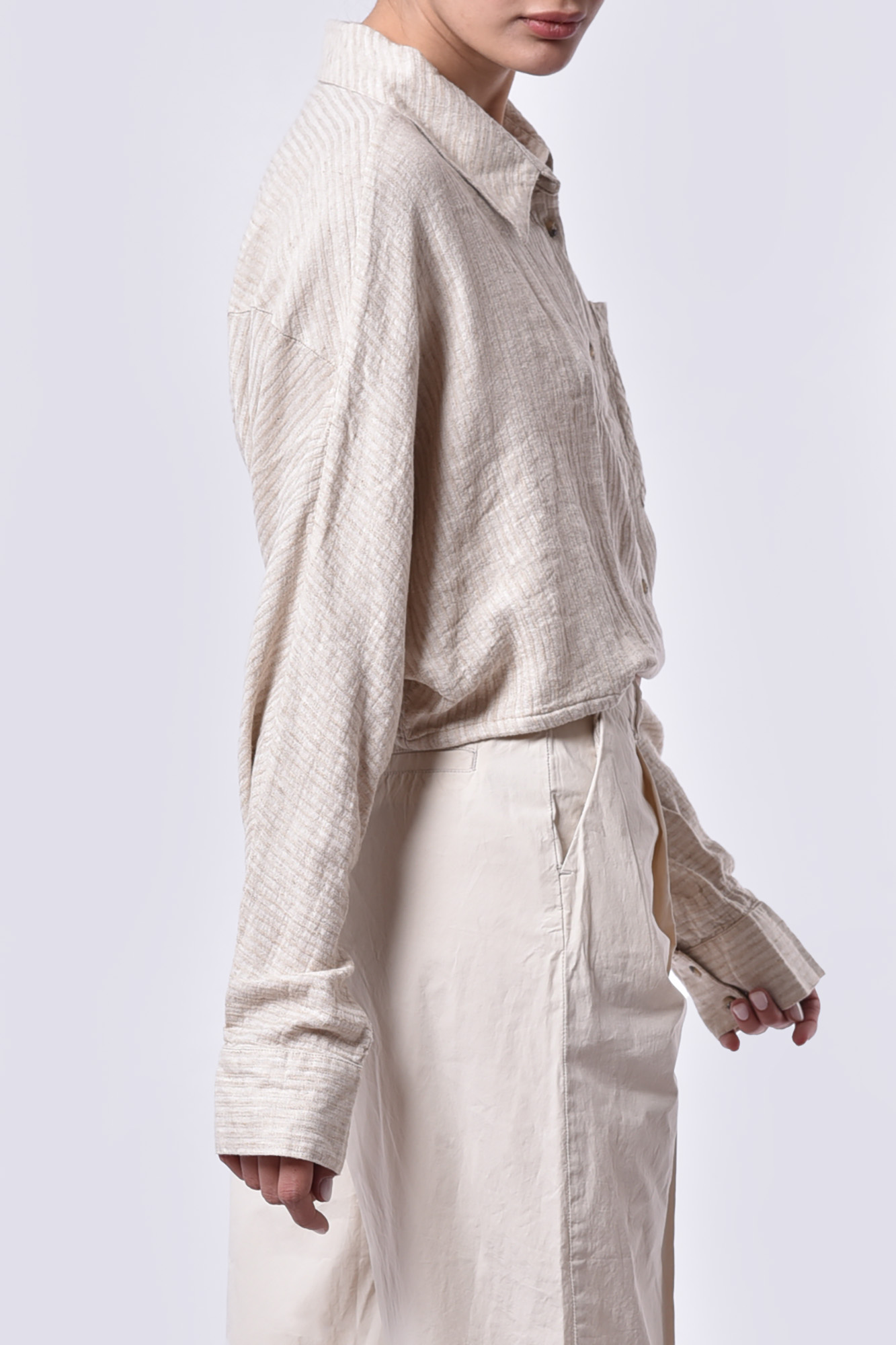 شومیز آستین بلند راه راه زنانه